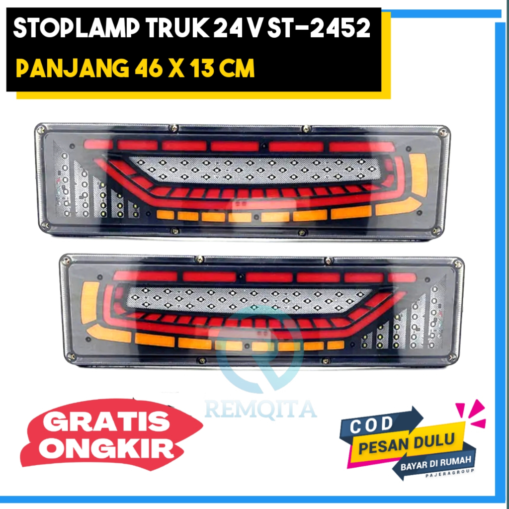 Stop Lamp Lampu Belakang Truk 24 Volt Model STARRY Stoplamp Truk 24 Volt Volvo Model Variasi Kedip T