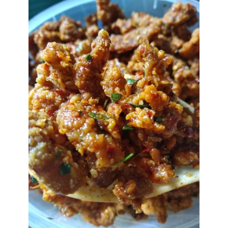 

Kripik Kulit Ayam Pedas Gurih