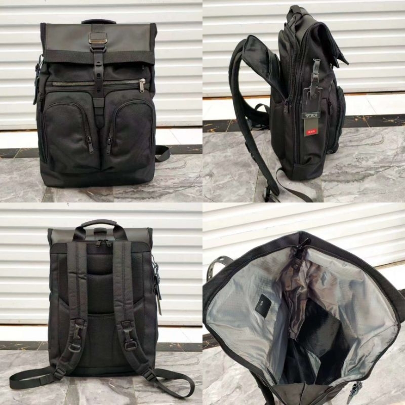 232388 tas ransel alpha bravo London roll top backpack laptop bag luke cypress  p1shoes