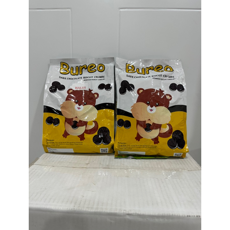

Bureo Dark Chocolate Biscuit Crumbs Kasar / Halus 1Kg