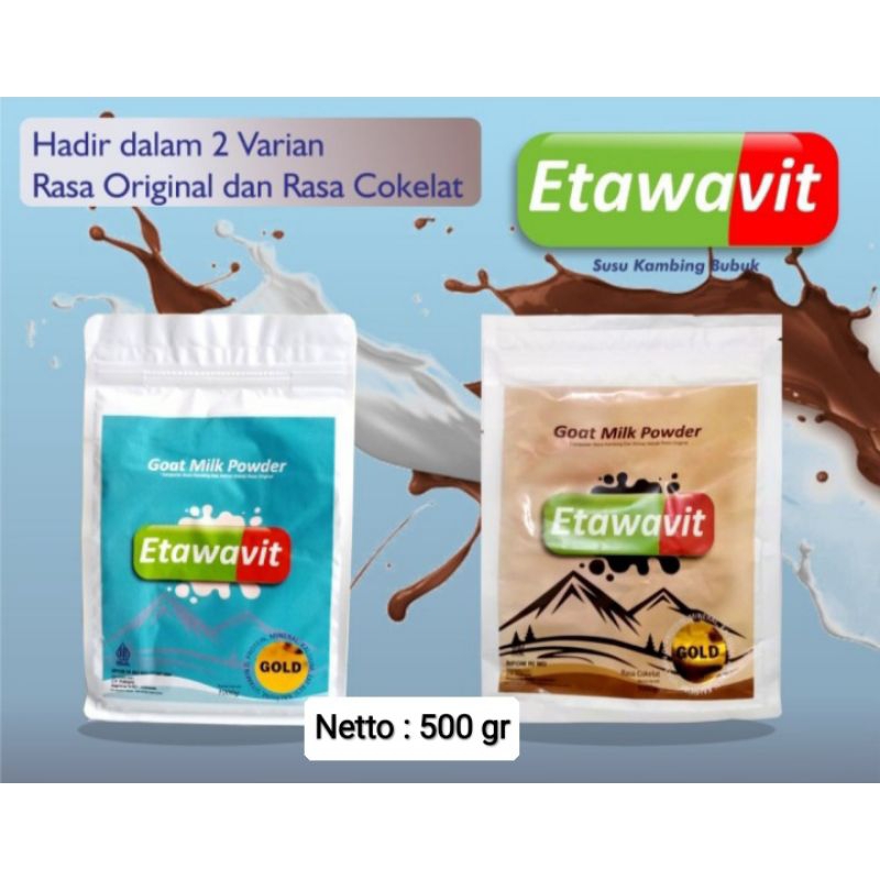 

ETAWAVIT 500 Gr susu kambing etawa dengan rasa Cokelat dan Original