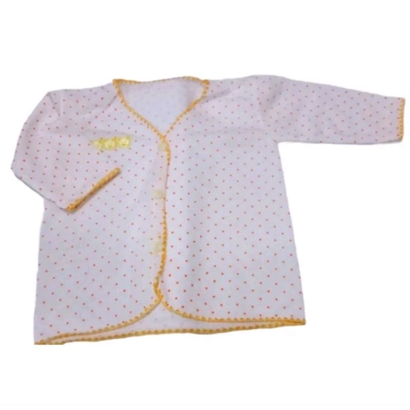 Baju Bayi Lengan Panjang POLKADOT (Grosir 12pcs) Baju Atasan Lengan Panjang POLKADOT 1 Lusin Newborn