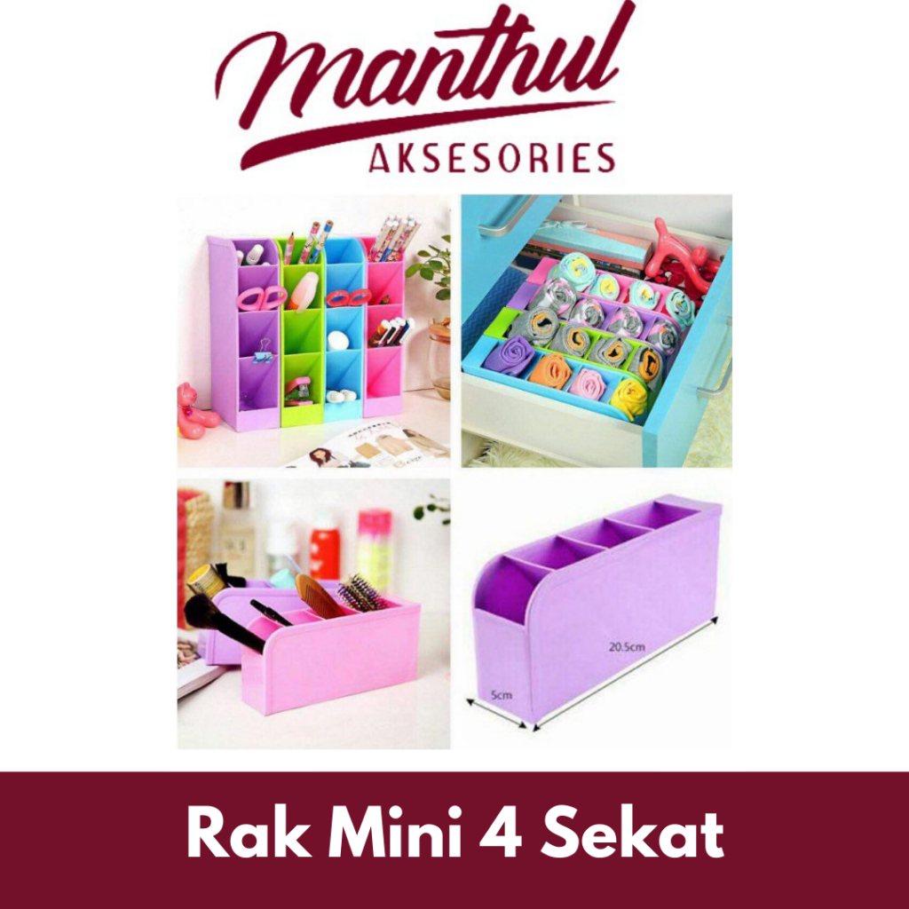 RAK MINI 4 SEKAT Tempat Alat Tulis