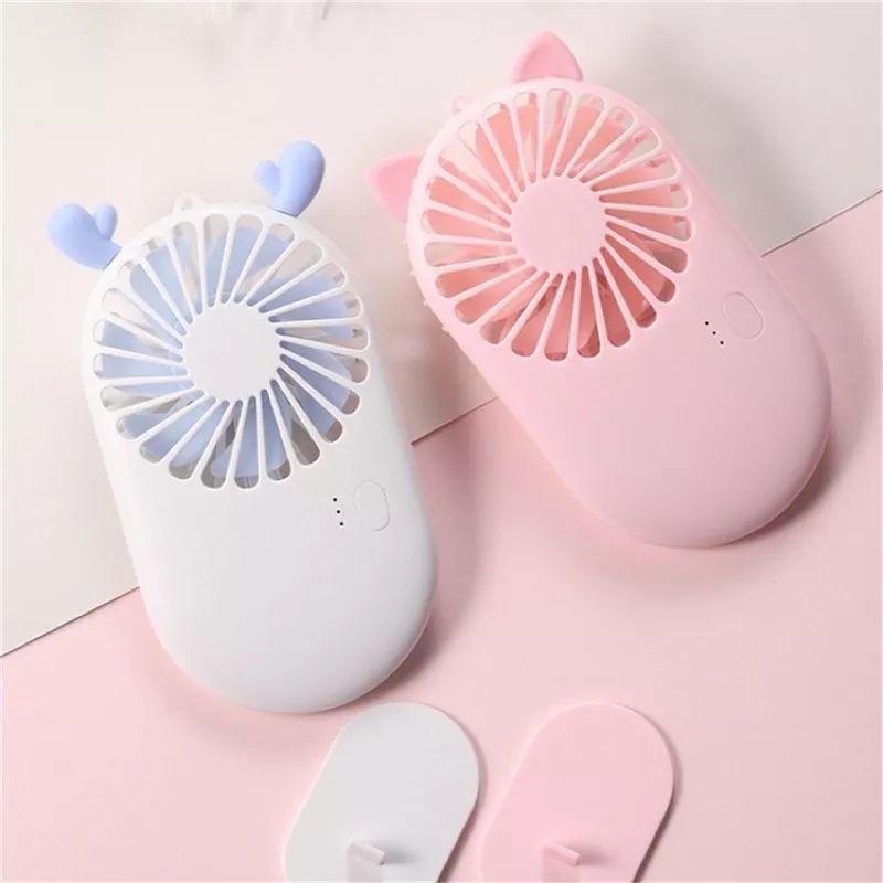 Kipas Angin Portabel 2 IN 1 Cute Pocket Mini