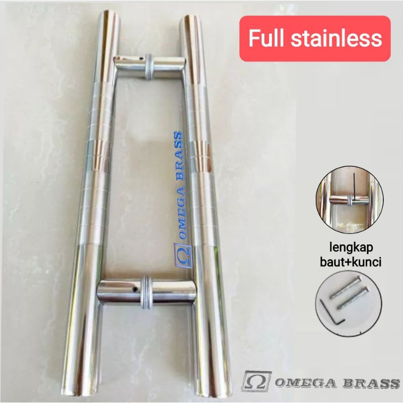 Handle pintu baut tembus panjang 1 meter/gagang pintu stainless