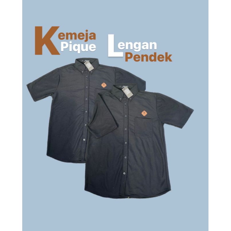 Kemeja Polos Pique Pria Lengan Pendek Slimft Kmeja Pendek Paling Laris