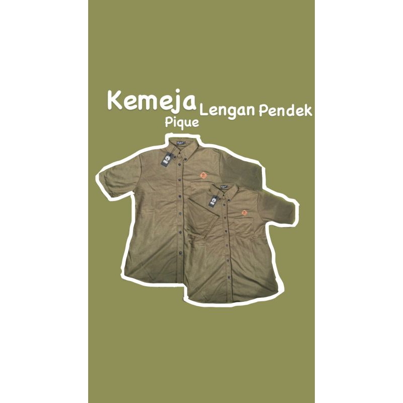 Kemeja Polos Pique Pria Lengan Pendek Slimft Kmeja Pendek Paling Laris