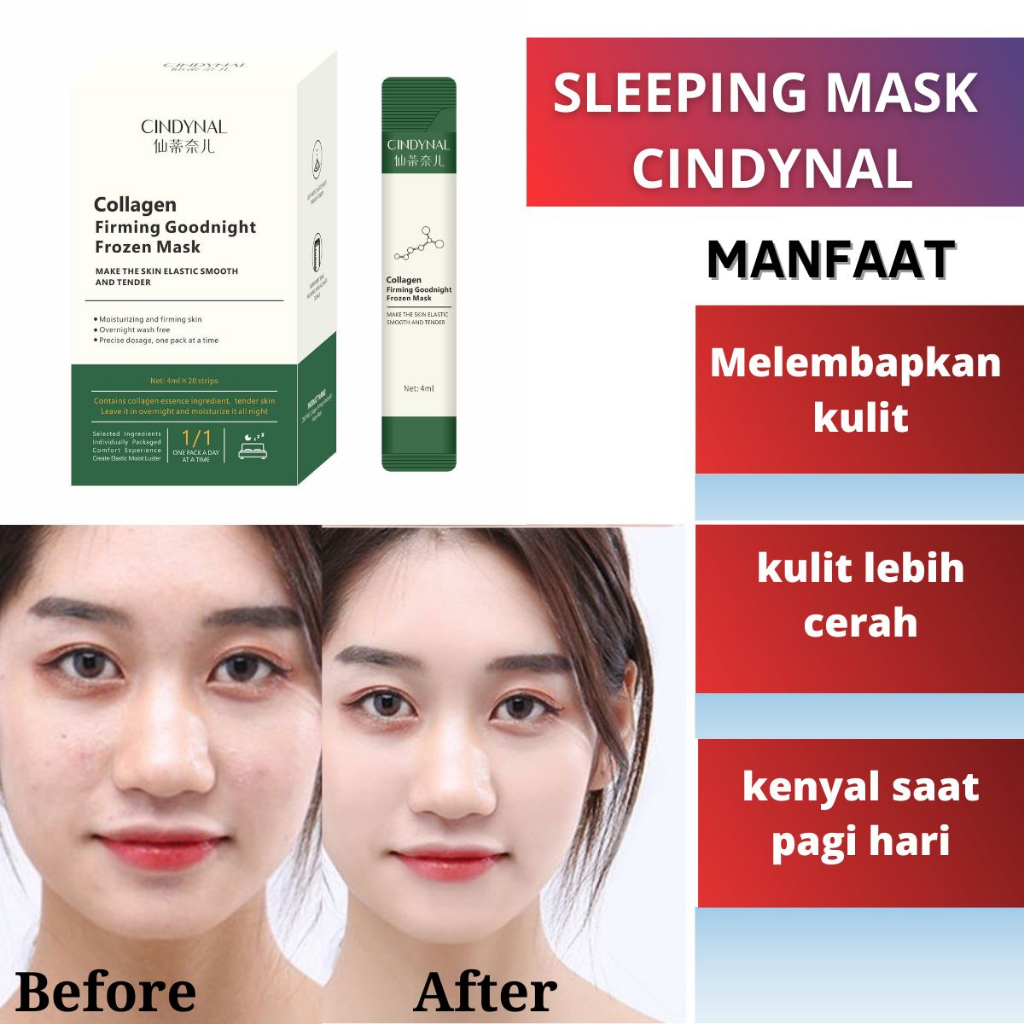 CINDYNAL Sleeping Mask Korea Pelembab Wajah Wanita Mencerahkan Dan Melindungi Kulit Viral 2023