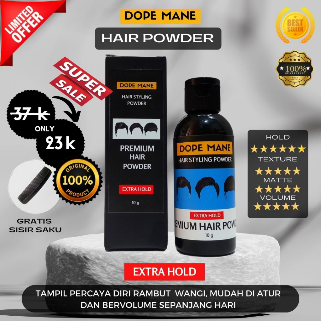 HAIR POWDER DOPE MANE 20g + GRATIS SISIR SAKU