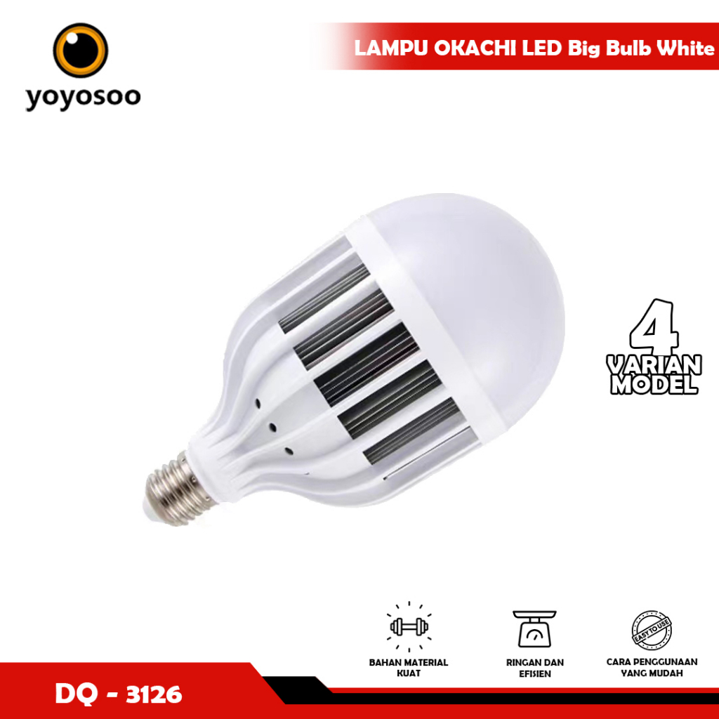 CUCI GUDANG LAMPU Murah Meriah Okachi Big Bulb White 18-50watt-YOYOSOO