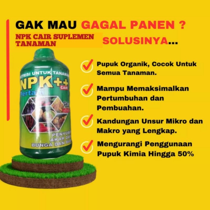 Pupuk Daun NPK Plus Suplemen Penyubur Akar Bunga Dan Daun Kemasan 1 liter