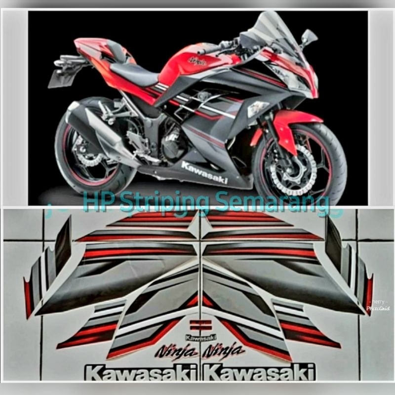 Striping Ninja 250 Fi th 2017 Merah