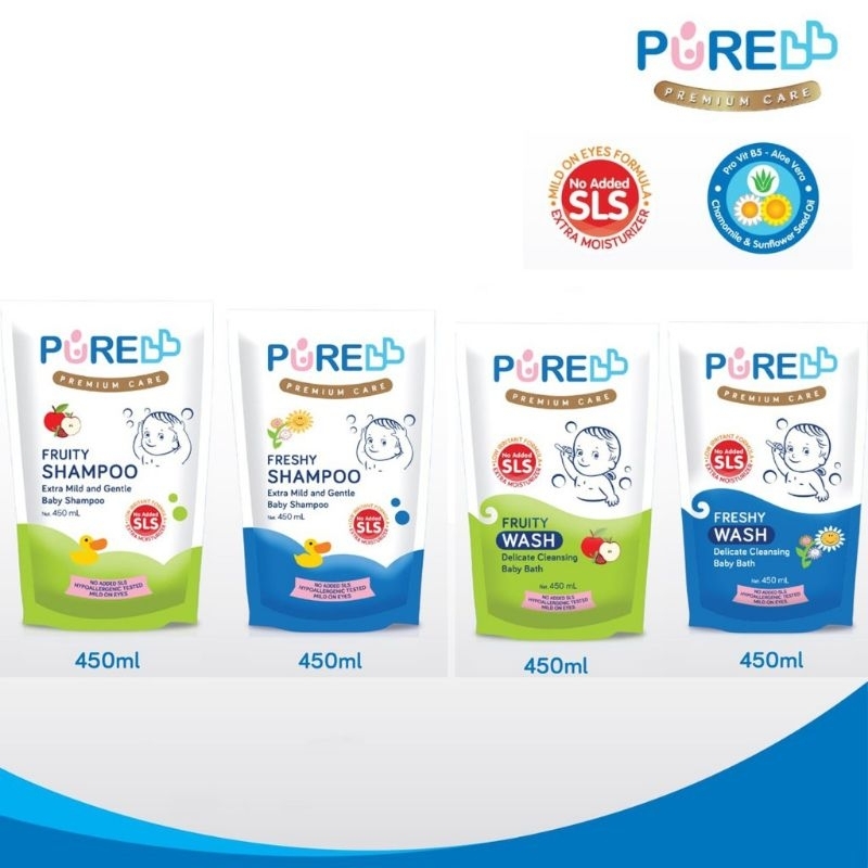 PureBB wash refill 450ml AUDREY BABY SHOP / purebb shampo 450ml