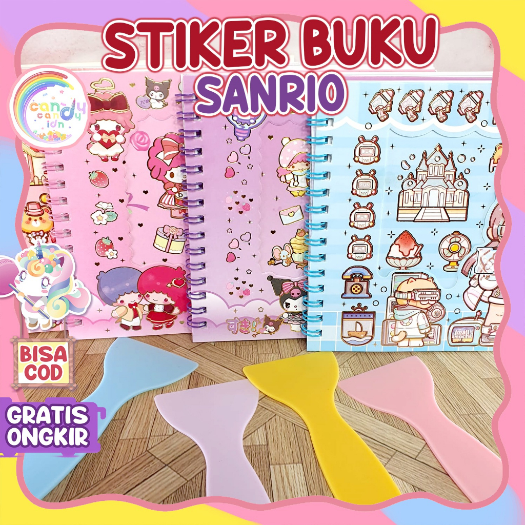 Mainan Stiker Buku Jurnal Sanlio Lucu