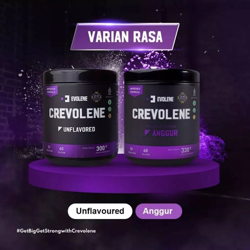 Crevolene 330gr / 300gr 60 Serving BPOM HALAL CREATIN CRAVOLINE CREVOLINE KREATIN CREATIN