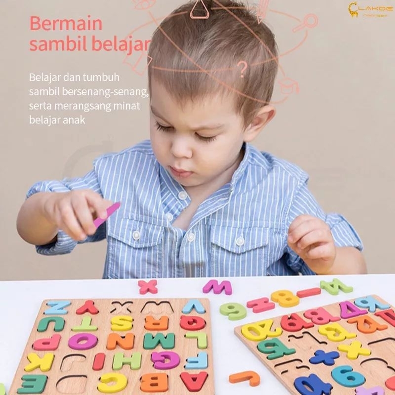 MH80MAINAN PUZZLE 3D GEOMETRY BERMOTIF HURUF ANGKA DAN BENTUK/MAINAN EDUKASI ANAK/PUZZLE ABC,GEOMETRY, BENTUKPUZZLE 123/WOODEN PUZZLE/PUZZLE KAYU BEST