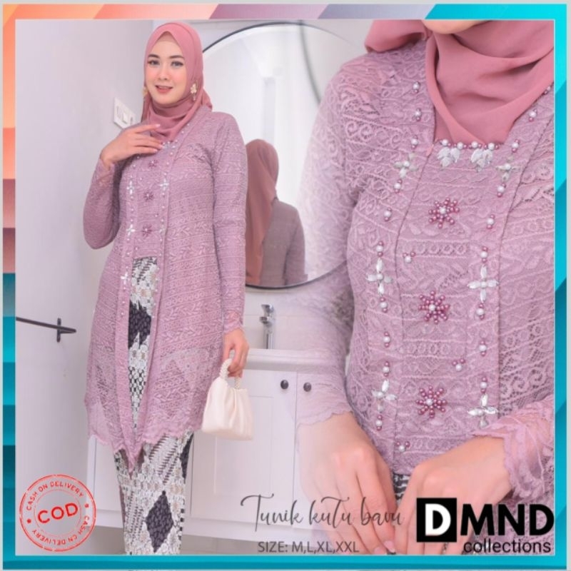 SETELAN TUNIK BRUKAT/TUNIK KUTU BARU BRUKAT/TUNIK PAYET/KEBAYA MODERN/ATASAN TUNIK