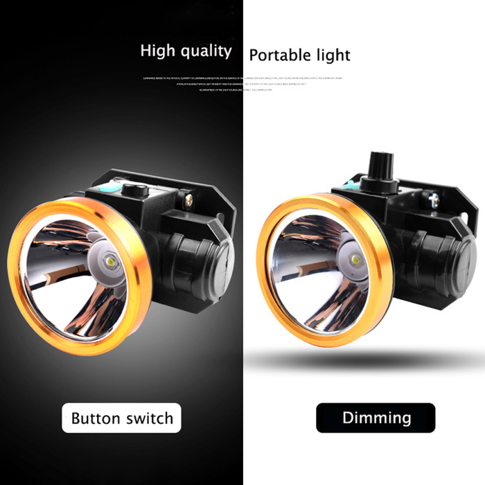 SENTER KEPALA 40 WATT CAHAYA PUTIH SUPER TERANG ANTI AIR OUTDOOR HEADLAMP RECHARGEABLE PORTABLE