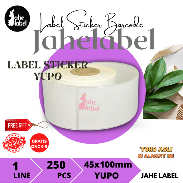 

LABEL VINYL 45X100 MM STIKER YUPO WARNA 45X100 MM 250 PCS