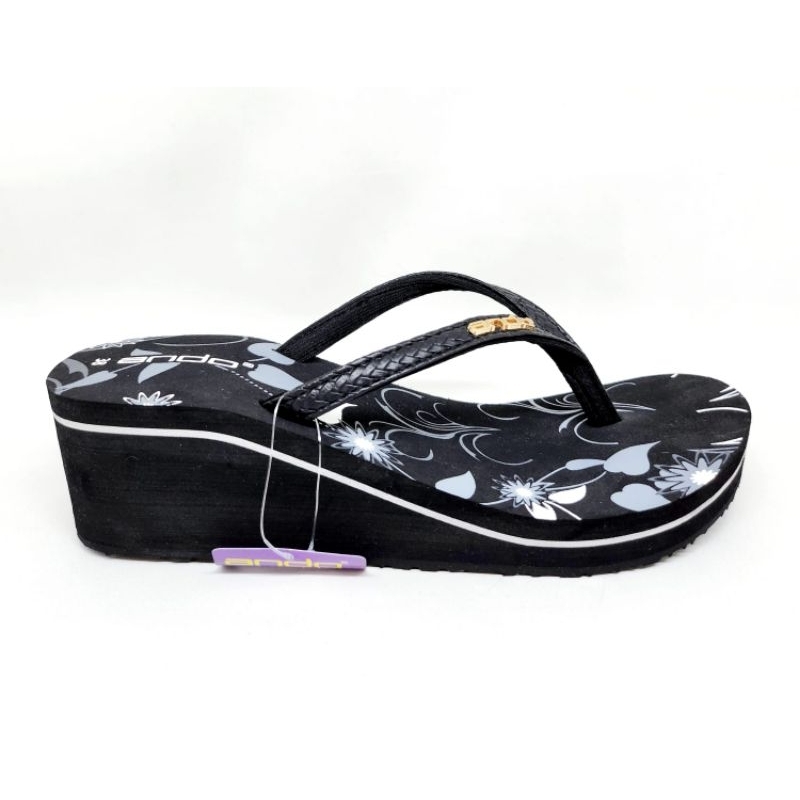 ANDO KEIKO - SANDAL WEDGES JEPIT SPON WANITA DEWASA MERK ANDO ORIGINAL