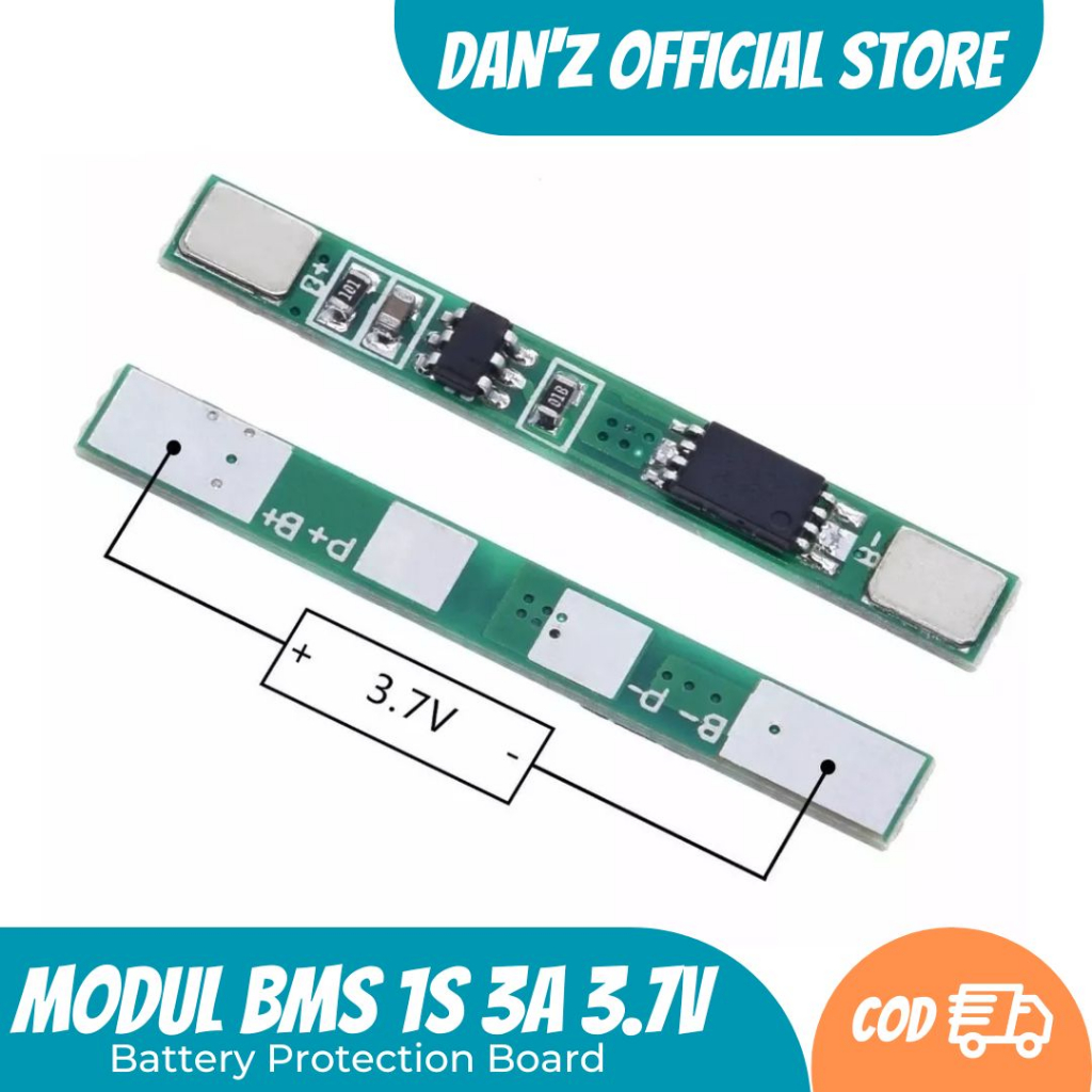 Modul BMS 1S 3A 3.7V Baterai 18650 Li-ion Lithium Battery BMS 1s 3.7V 3A Lithium Li-ion Li-po Batter