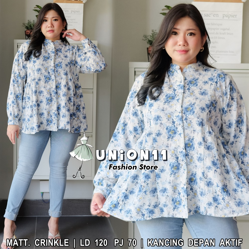 UNION11 - ATASAN JUMBO WANITA LD 120 / BAJU JUMBO WANITA / BAJU KERJA WANITA BIGSIZE / BLOUSE JUMBO WANITA / ATASAN JUMBO XXXL WANITA SWARA