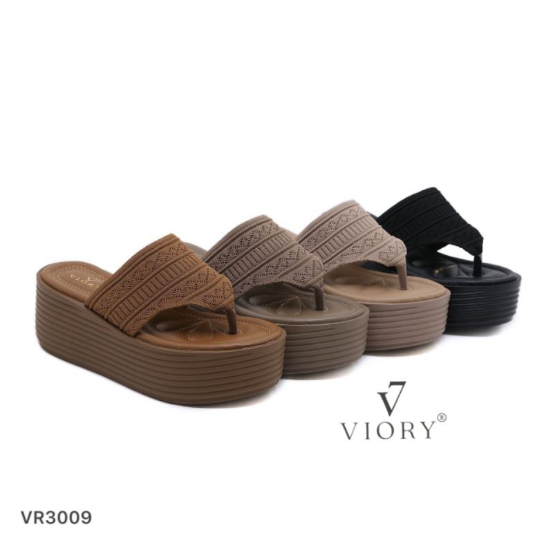 VIORY Wedges Sandals Jepit Shoes #VR3009 ORIGINAL