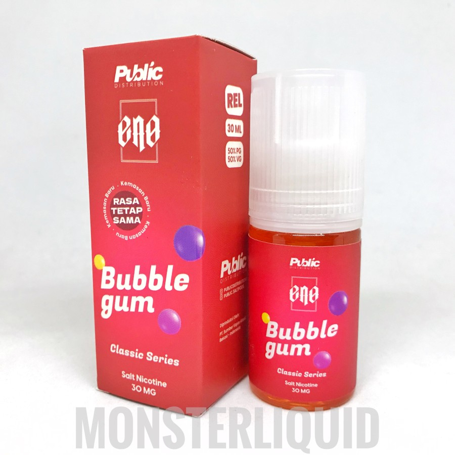 SALT ENO CLASSIC SERIES BUBBLEGUM BY PUBLIC 30MG 30ML