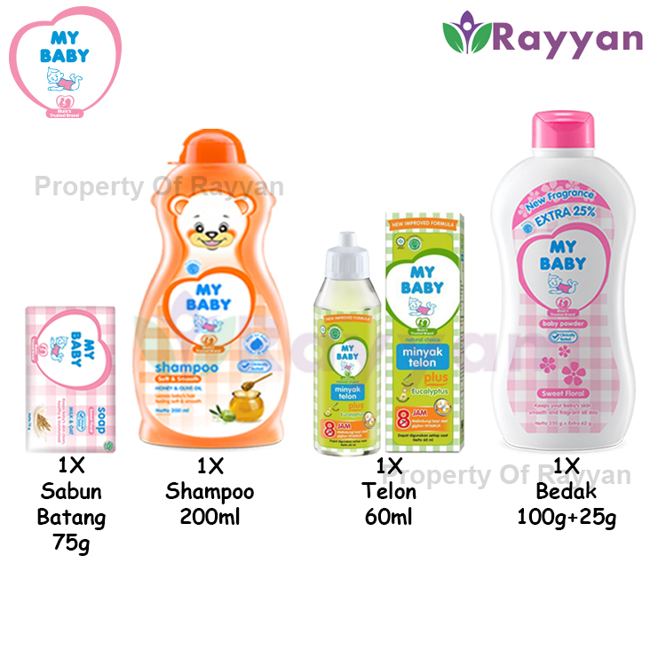 [MP]Paket My Baby 4 Pcs|My Baby Bundling|Mb-A|Paket Mandi Baby|Paket Hemat|Perlengkapan Bayi|Paket Hemat My Baby|Paket My Baby-A