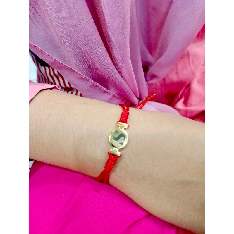 gelang titanium huruf anti luntur