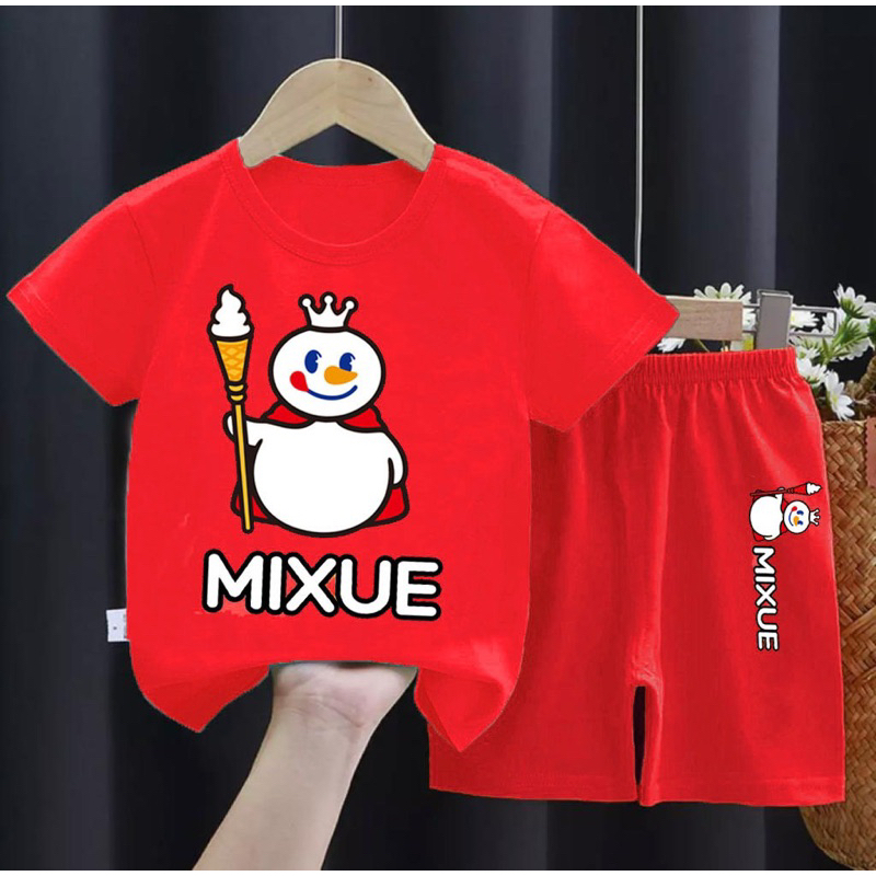 SETELAN ANAK BUBU KAOS CELANA PENDEK SETELAN MIXUE ANAK 1-5 TAHUN