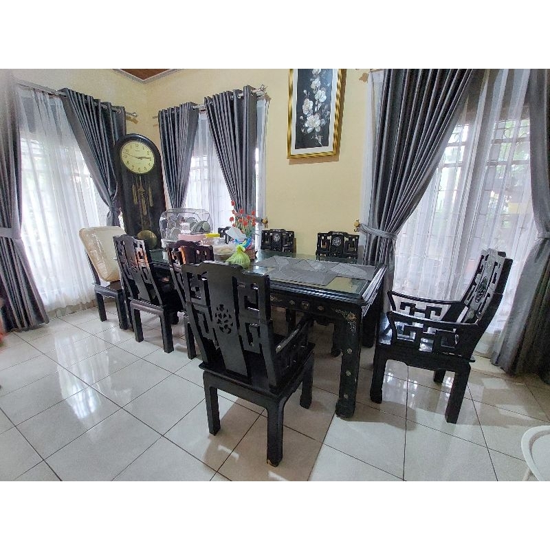 Meja makan Oriental China/meja makan antik