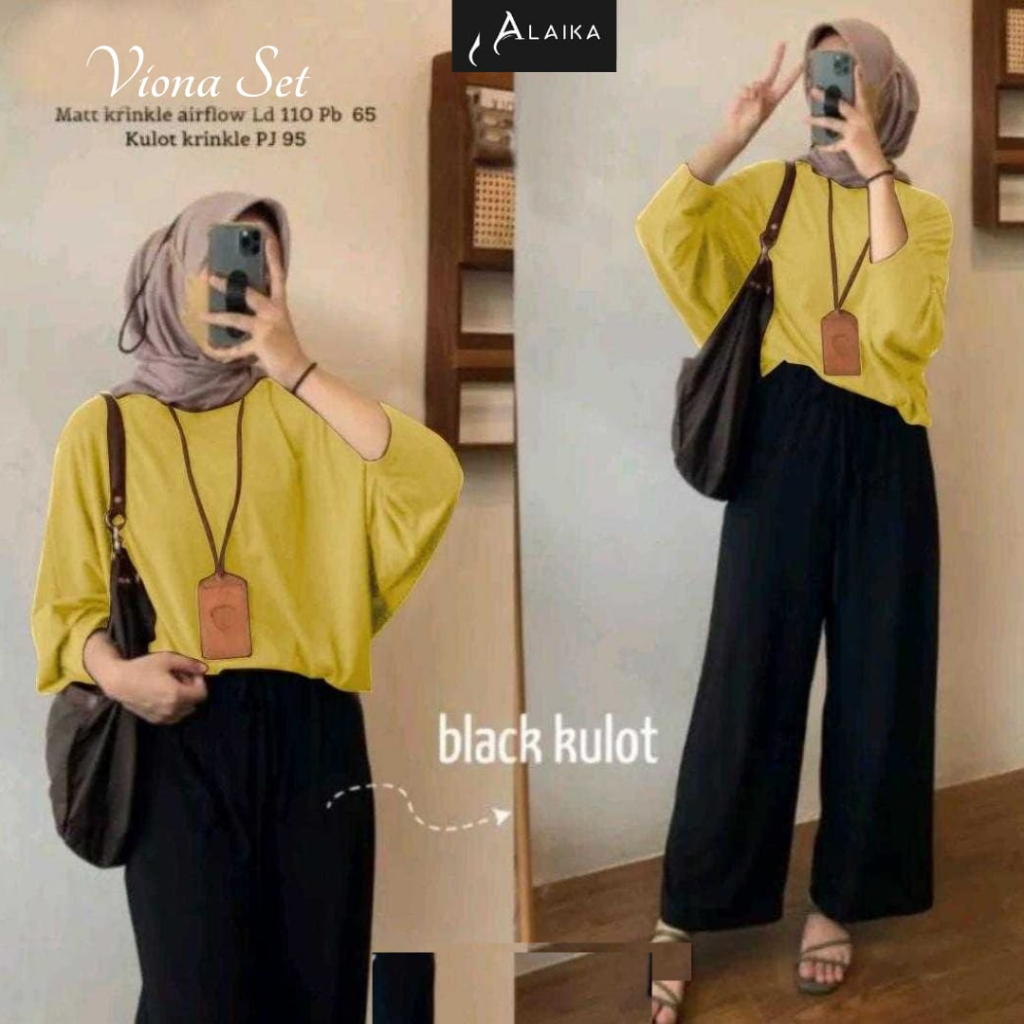 Viona Top Setelan Wanita Muslim Original Produk By Alaika