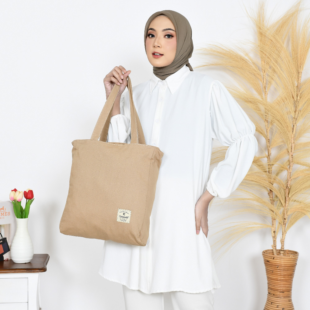 TOTE BAG KANVAS RESLETING WANITA TOTEBAG NUDIE BAG TAS KULIAH BESAR CANVAS POLOS BISA CUSTOM SABLON