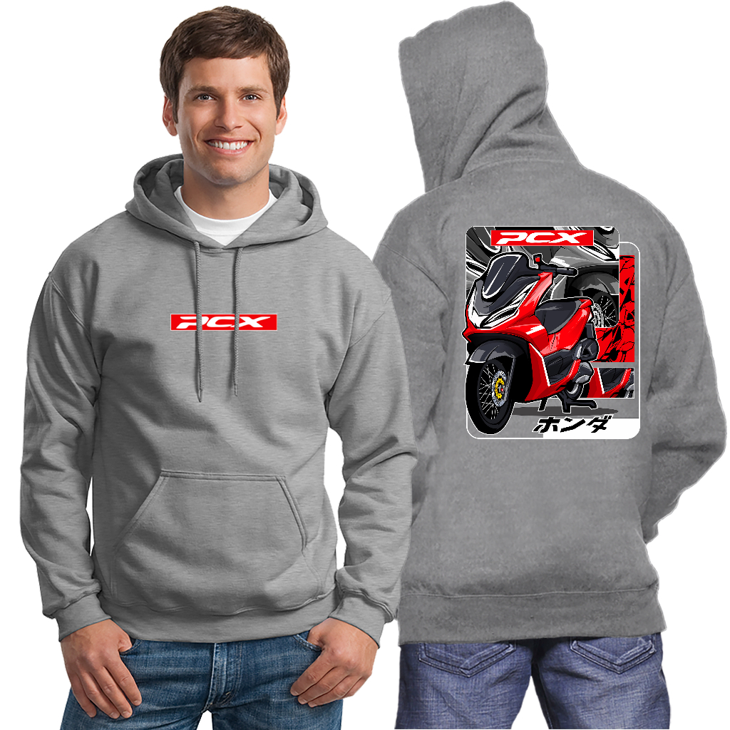 Jaket Honda PCX Merah Sweater Hoodie Distro Keren Hoodie PCX Merah Terbaru 2023