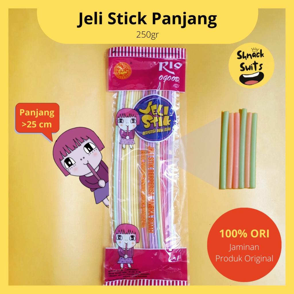 

HALAL! PERMEN JELI STICK PANJANG / JELI SEDOTAN RASA ANEKA BUAH 50stick