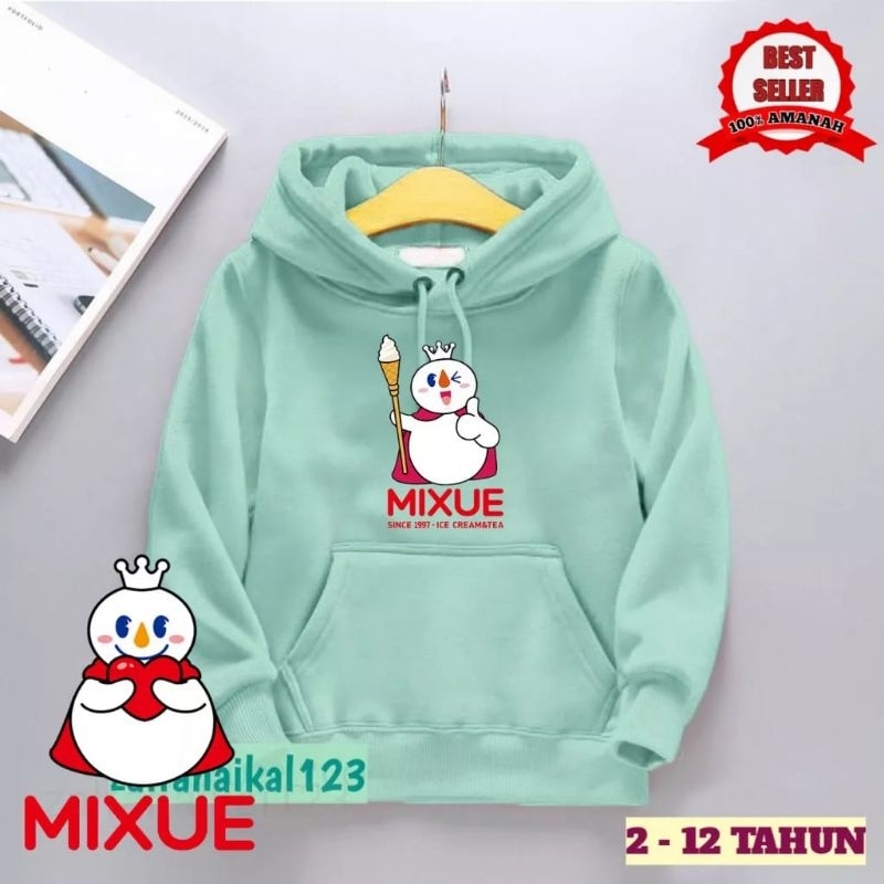 Hoodie anak mixue tanggung Usia 5-9 Tahun