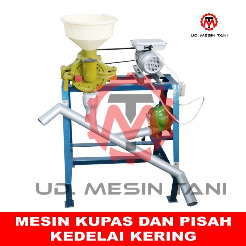 Mesin Kupas dan Pemecah Kedelai Pisah Kulit Kering
