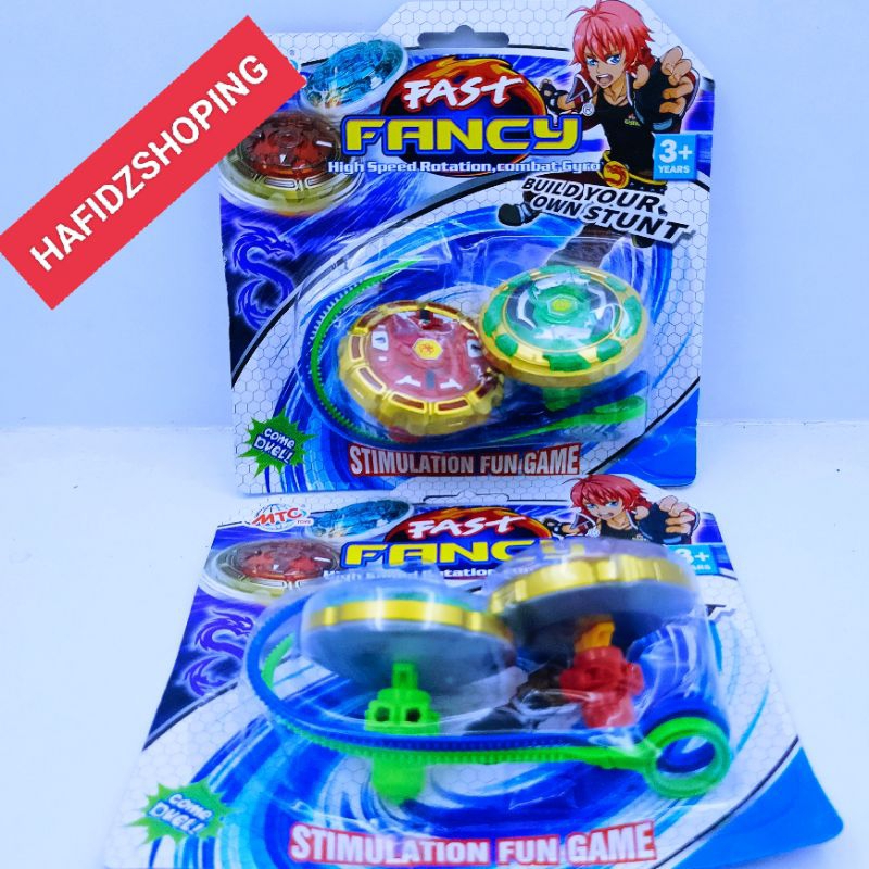 2 Pcs Gangsing Tarung Beyblade Mainan Gasing Duel Dengan Tarikan Murah