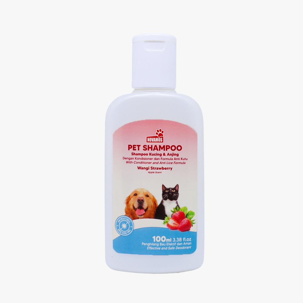 NOVAMOS Shampoo Kucing Conditioner - Shampoo 100 ML STRAWBERRY