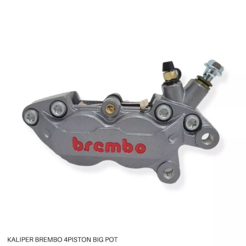 Kaliper Monoblok Kaliper Bremb Depan kanan 4 piston Axial big Pot bubet Grey Import Universal