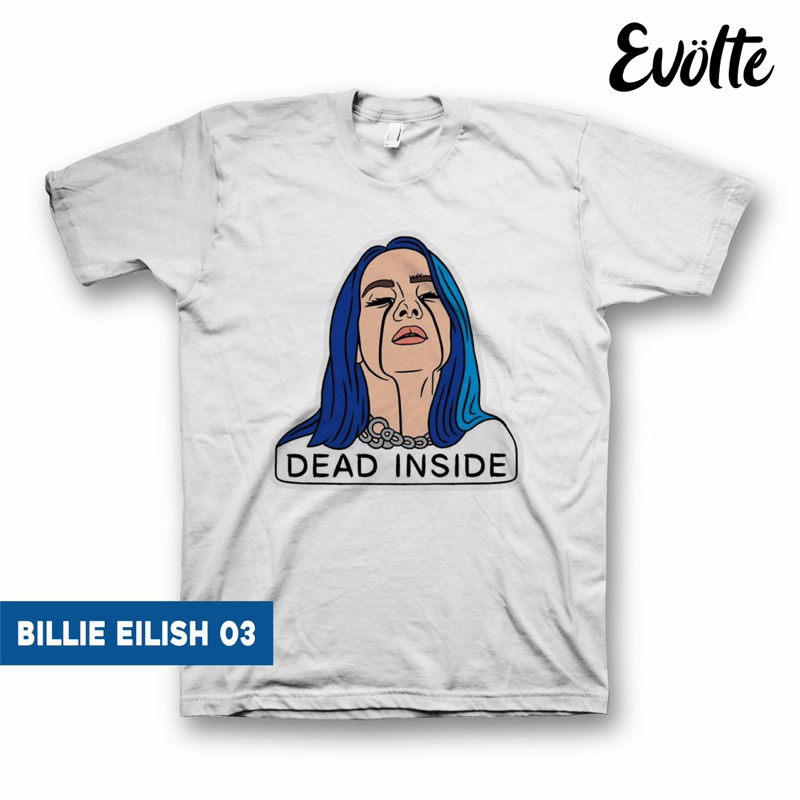 T-Shirt Billie Eilish 03 Bluesy White - EVOLTE