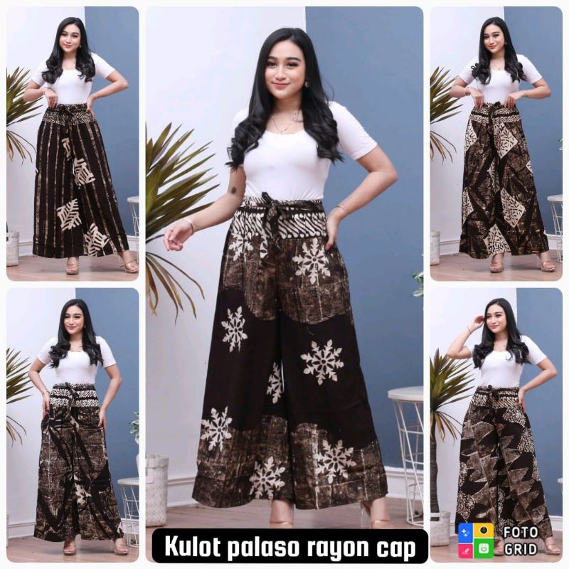 kulot palaso rayon celana batik rayon