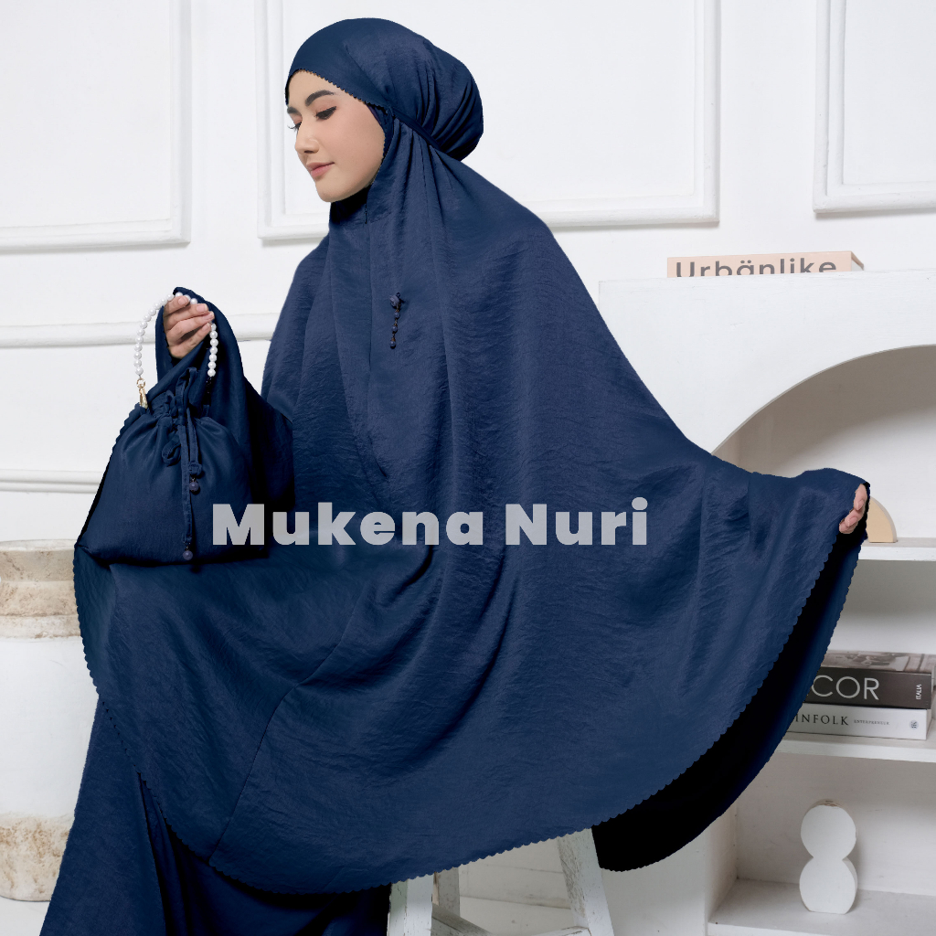 Mukena Dewasa Silk Santorini 2IN1 Daily Lasercut Asha