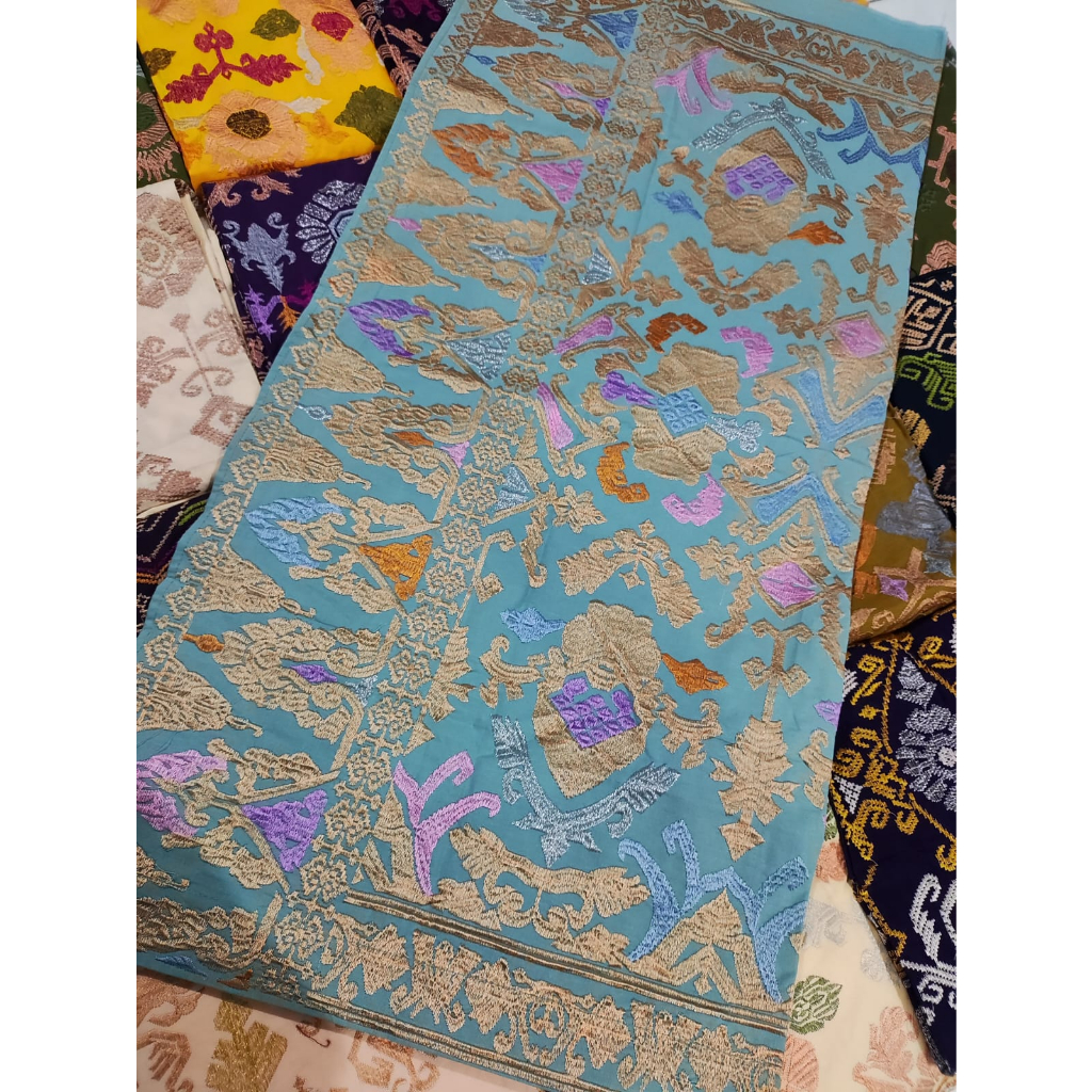 kamen endek katun bordir lembaran