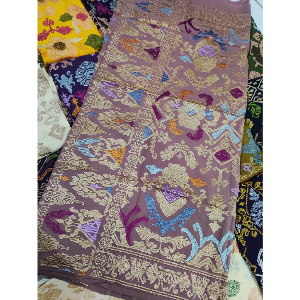 kamen endek katun bordir lembaran