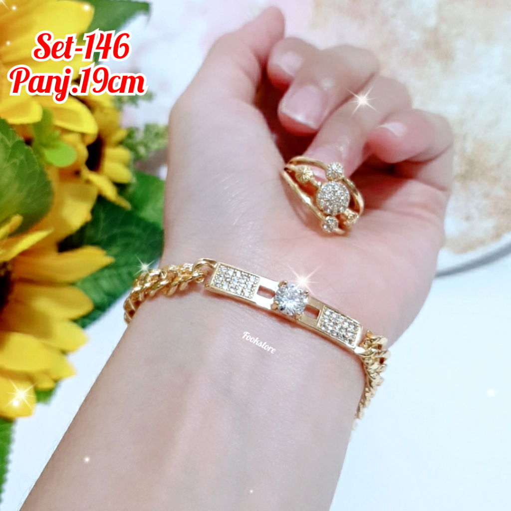 SET GELANG RANTAI PERMATA PERHIASAN XUPING /SET-146