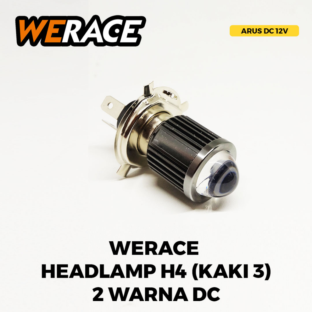 [WERACE] LAMPU DEPAN LED H4 LASER D2 H4 BA20D 2 WARNA PUTIH KUNING AC DC UNTUK MOTOR LAKI / MOBIL/BA20D/VESPA KUNING+PUTIH 12-80VOLT