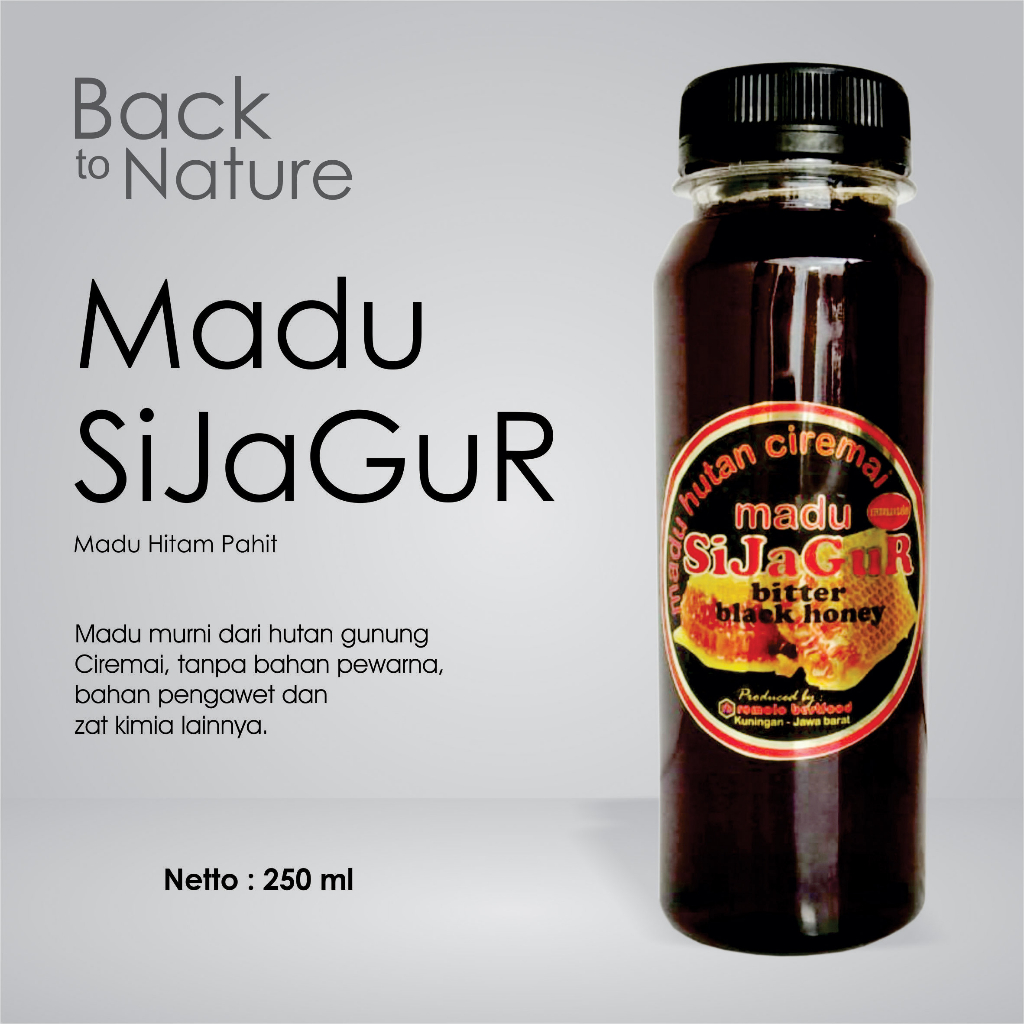 

Madu Asli Madu Hitam Pahit Murni kemasan botol 250ml