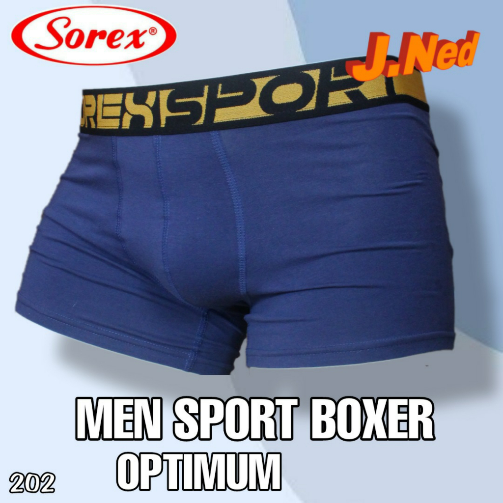 J202T - PER BOX ISI 3 PCS CELANA DALAM BOXER PRIA SOREX SIZE S - XL